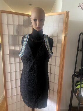 Vintage H&M Beyoncé Collection  embellished sleeveless plunge bodycon dress